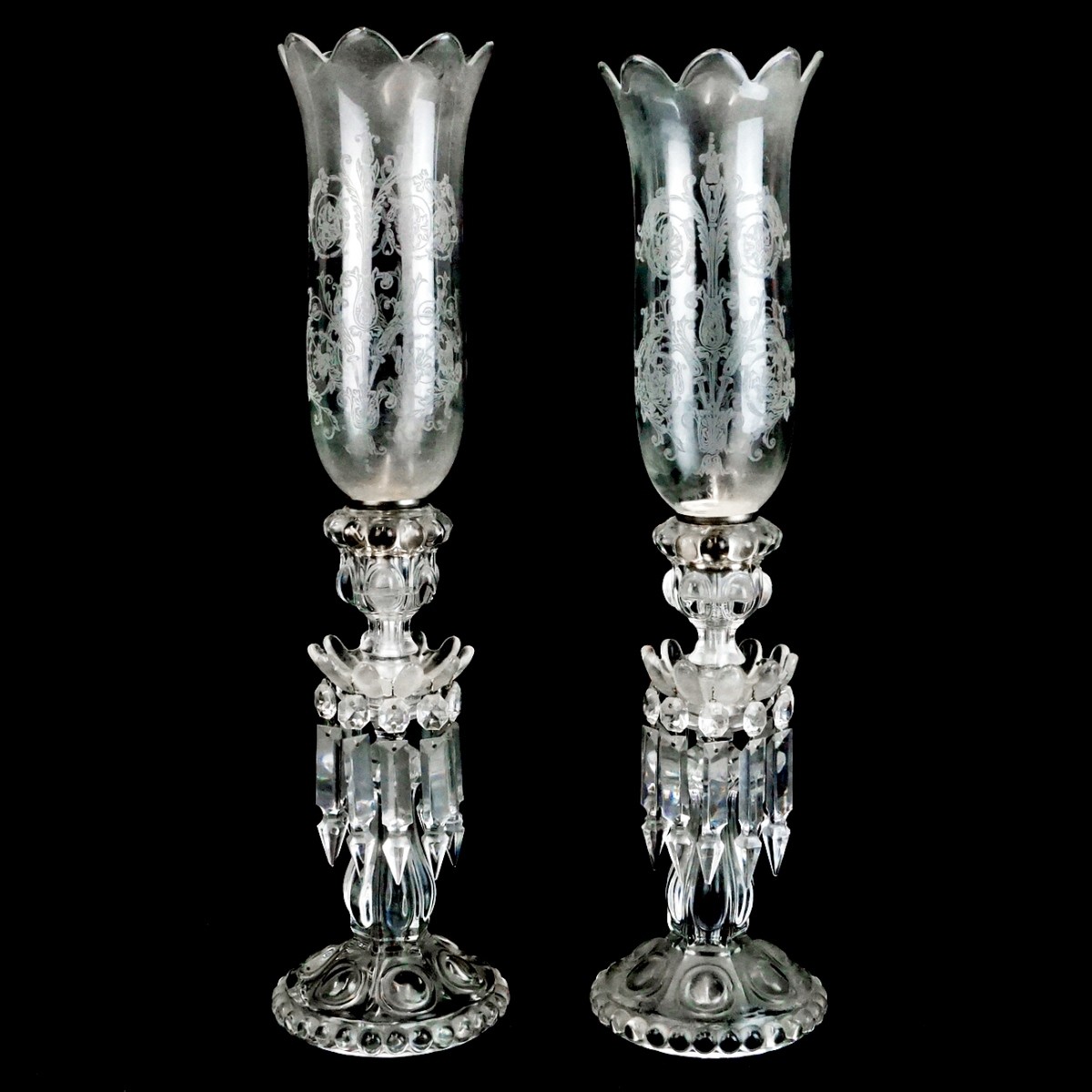 Pair of Baccarat Candlesticks