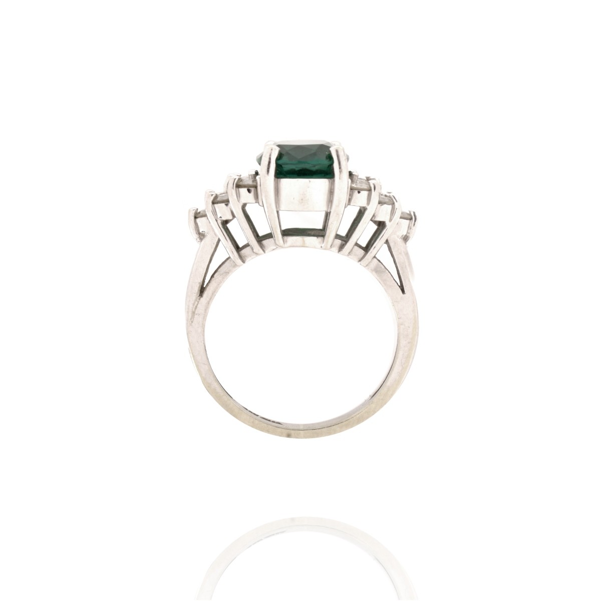 Diamond Emerald and 14K Ring