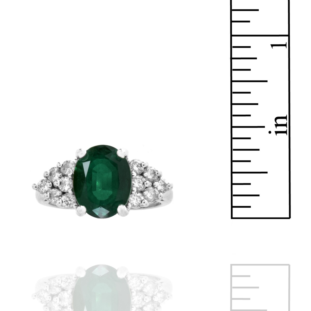 Diamond Emerald and 14K Ring