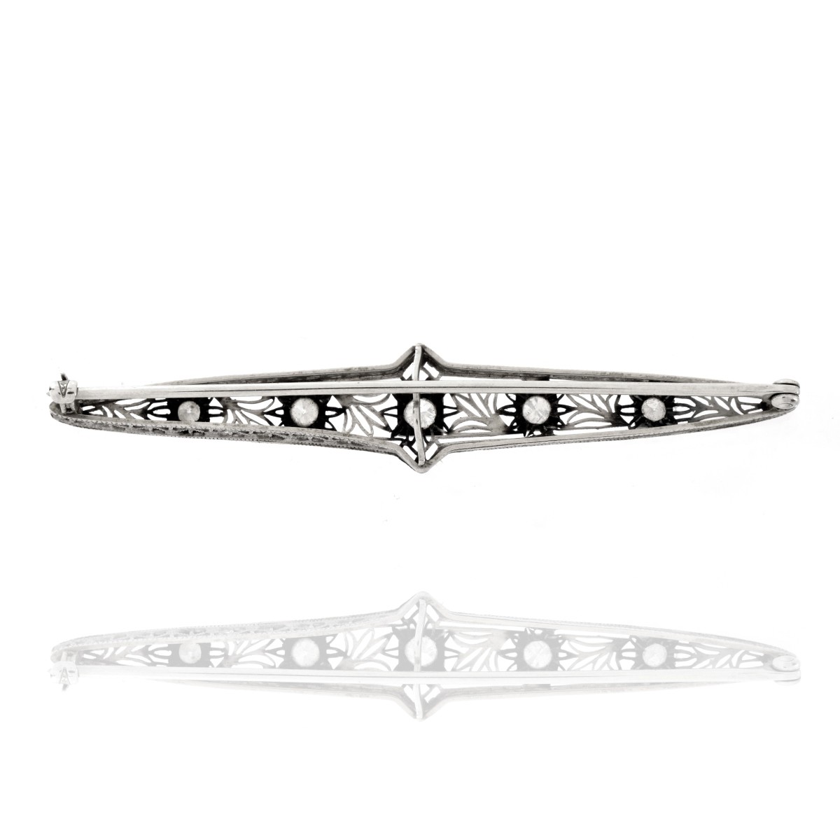 Art Deco Diamond and Platinum Brooch