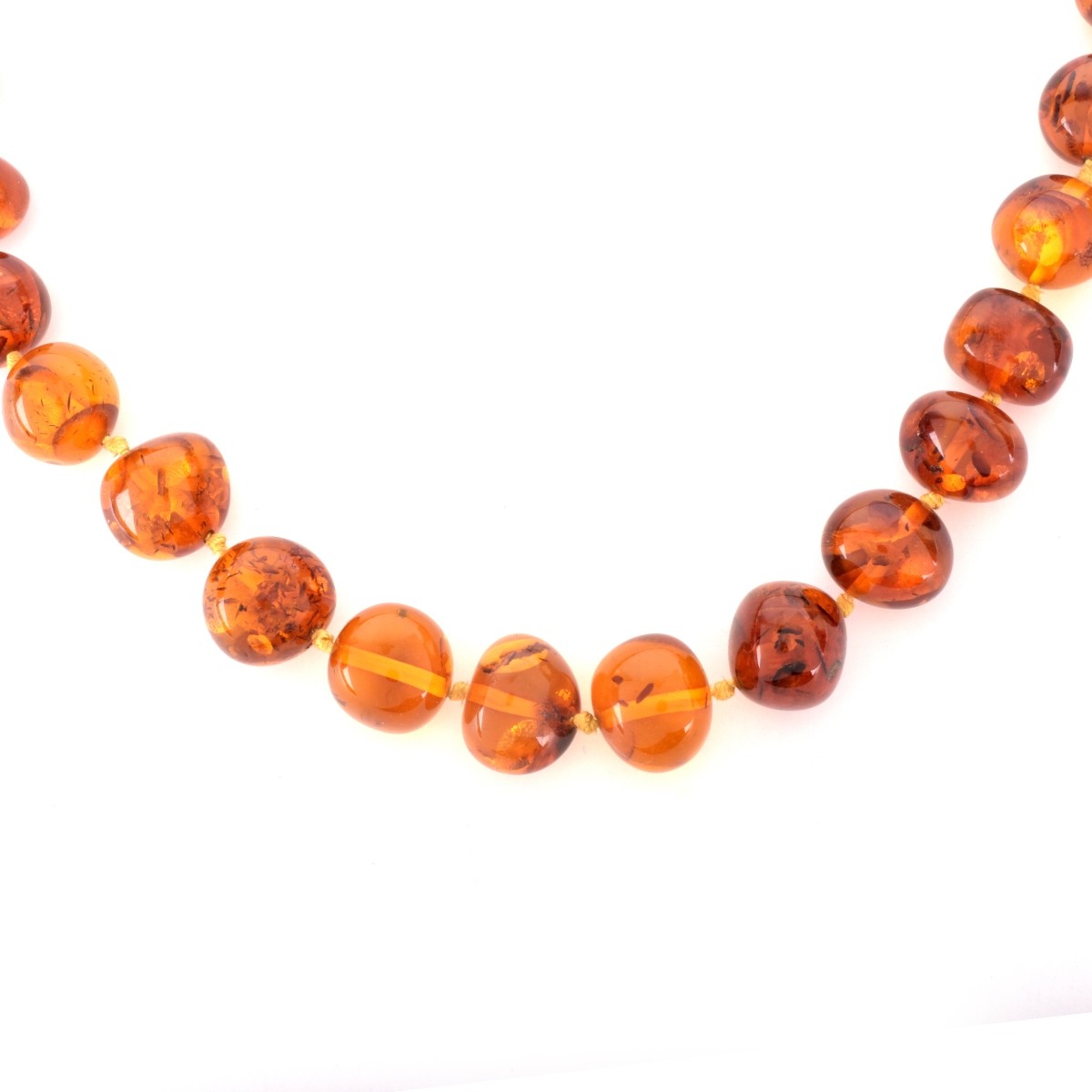 Amber Bead Necklace