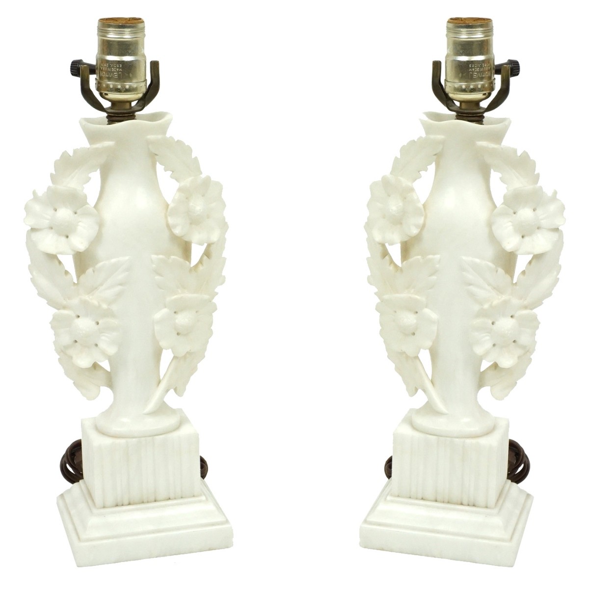 Pair of Italian Marble Lamps
