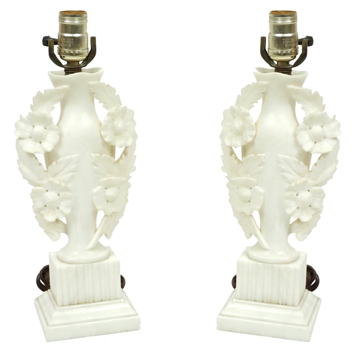 Pair of Italian Marble Lamps