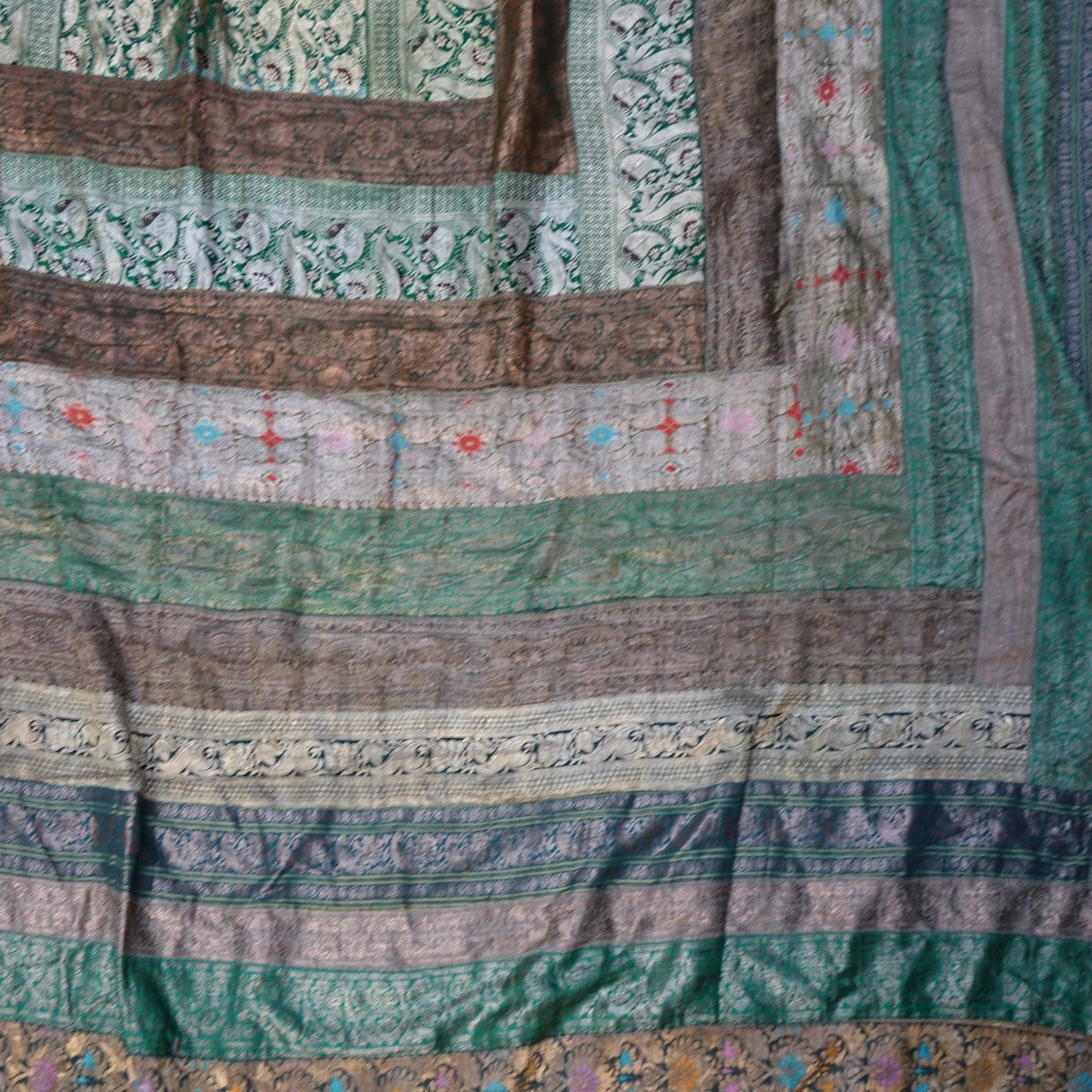 Indian Silk Embroidered Textile