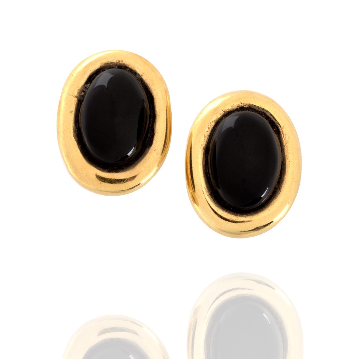 Onyx and 14K Earrings