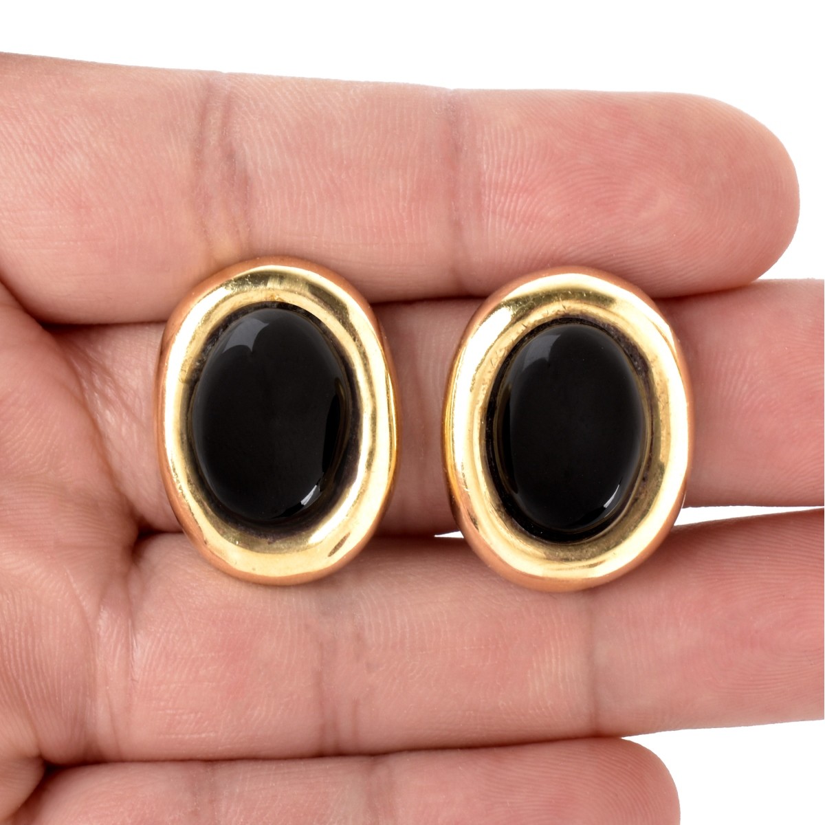 Onyx and 14K Earrings