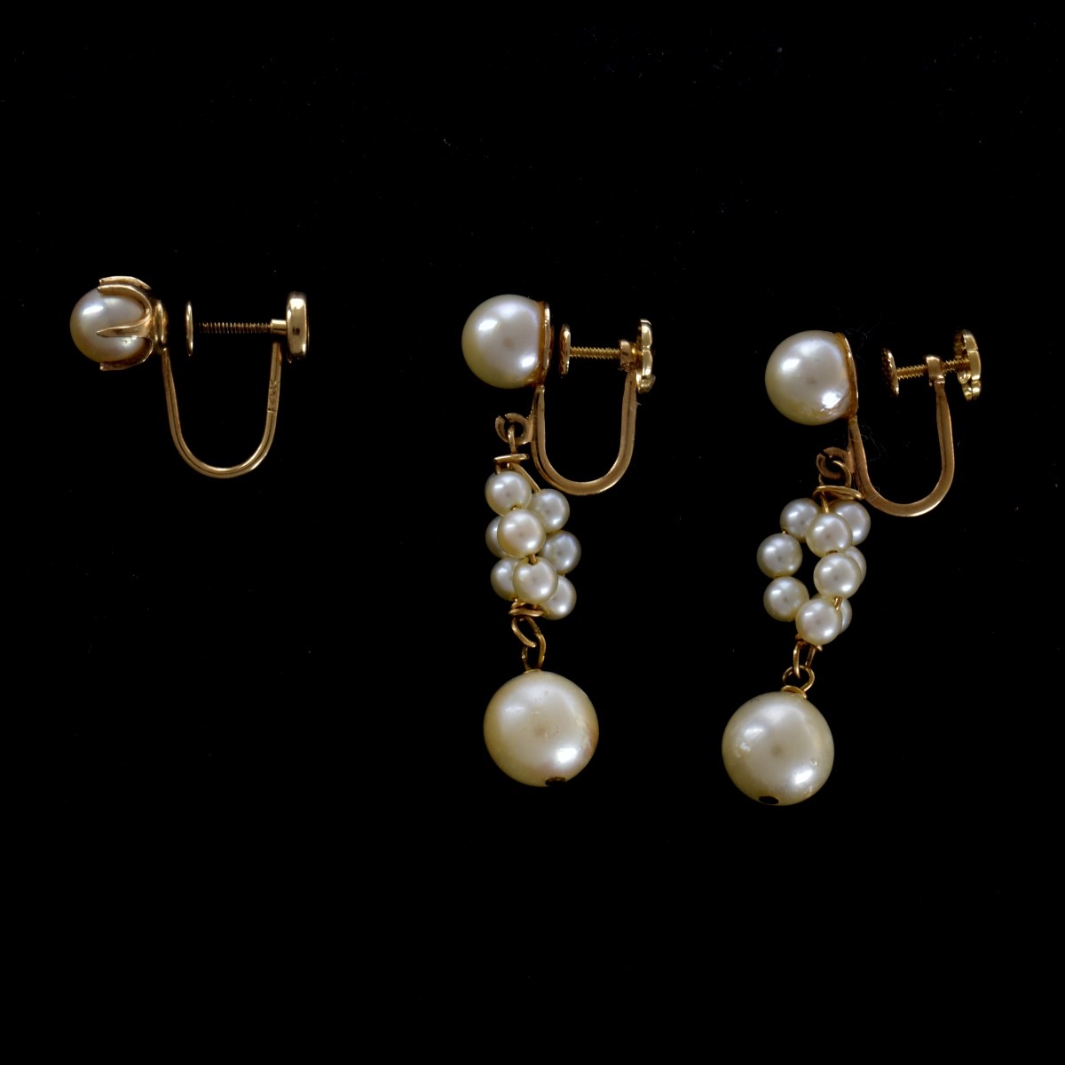 Pearl and 14K Earrings