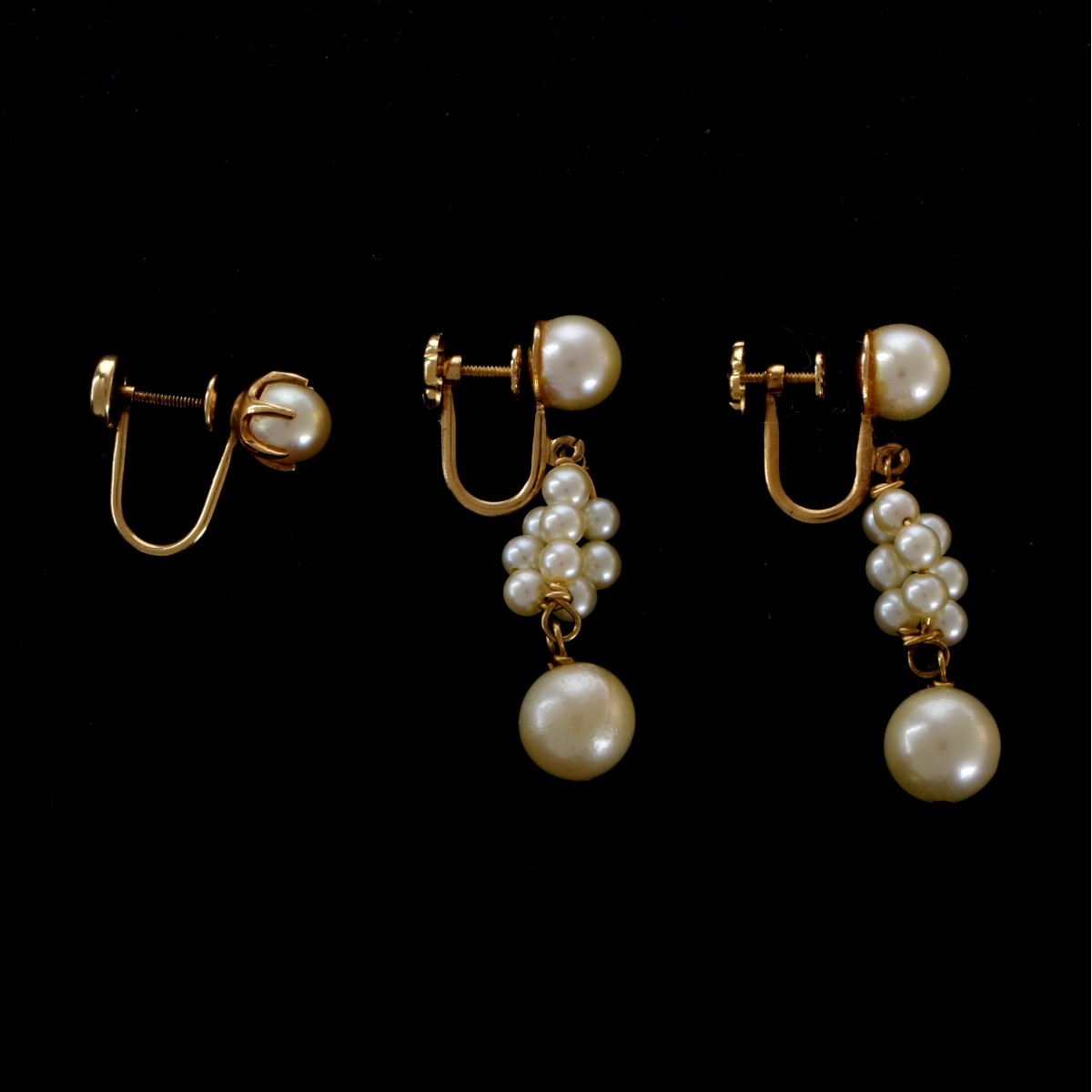 Pearl and 14K Earrings