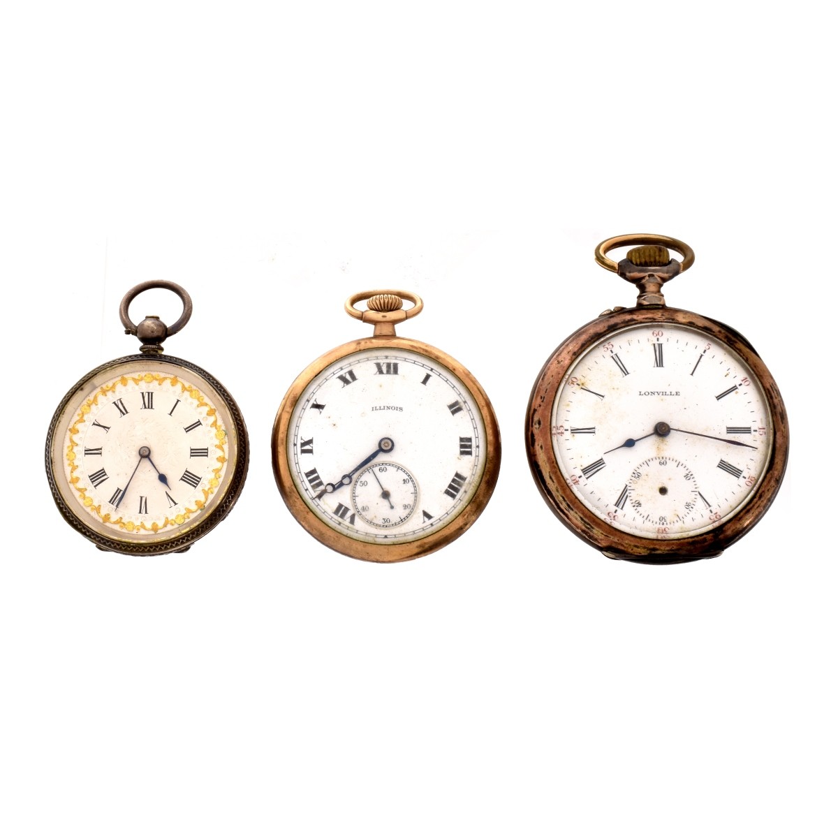 Three Antique Pocket Watches