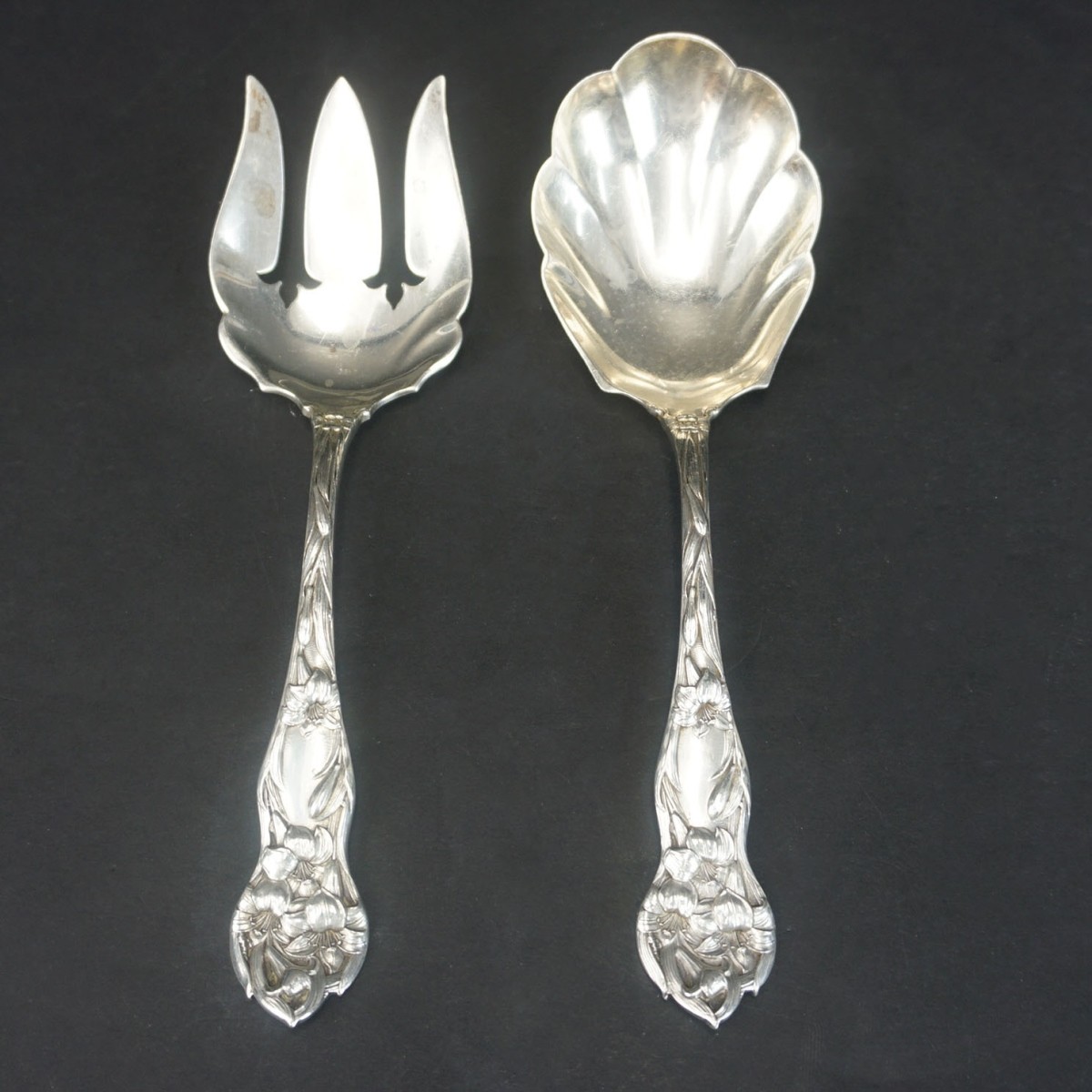 Watson Co. Sterling Serving Fork and Spoon