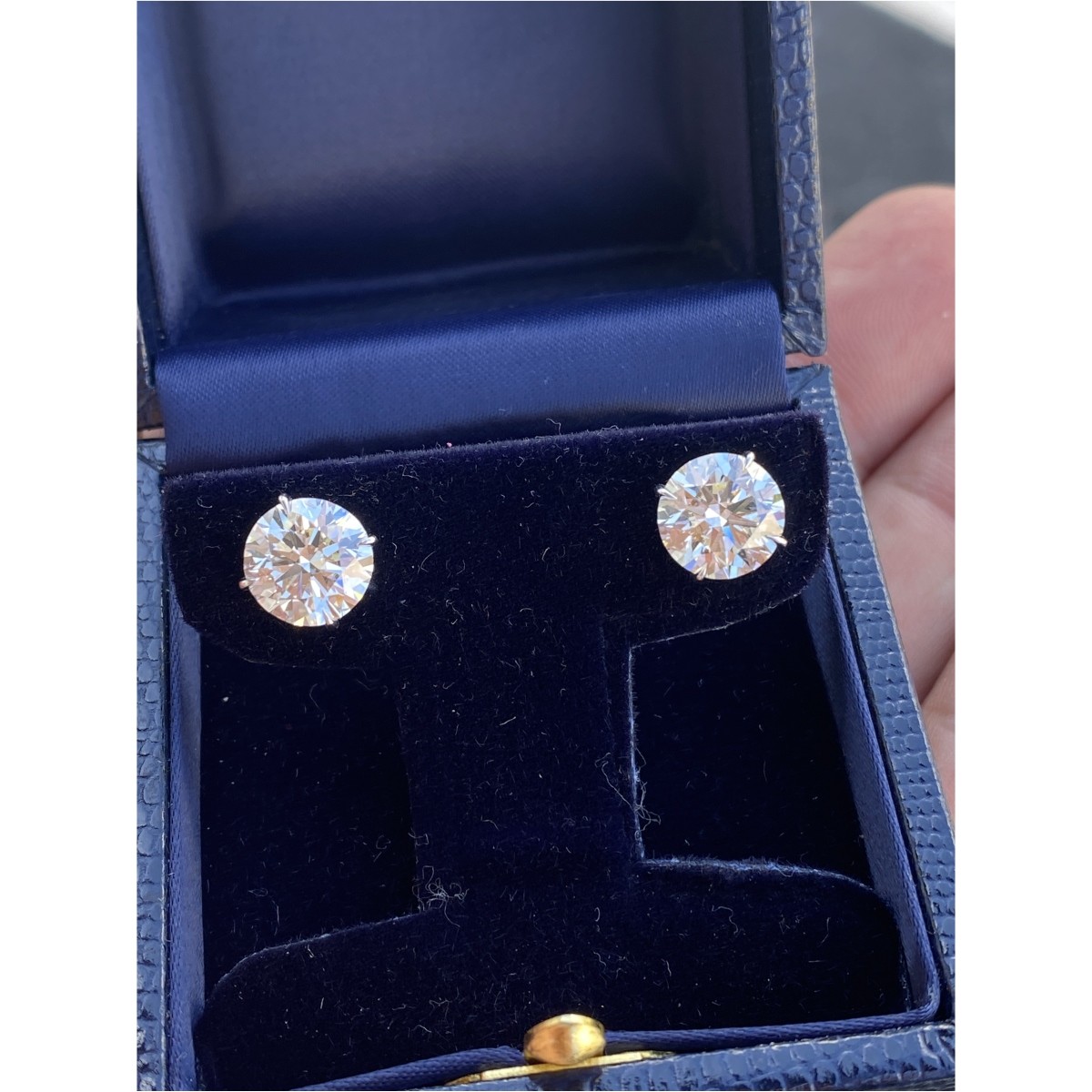 GIA 5.01ct Diamond Ear Studs