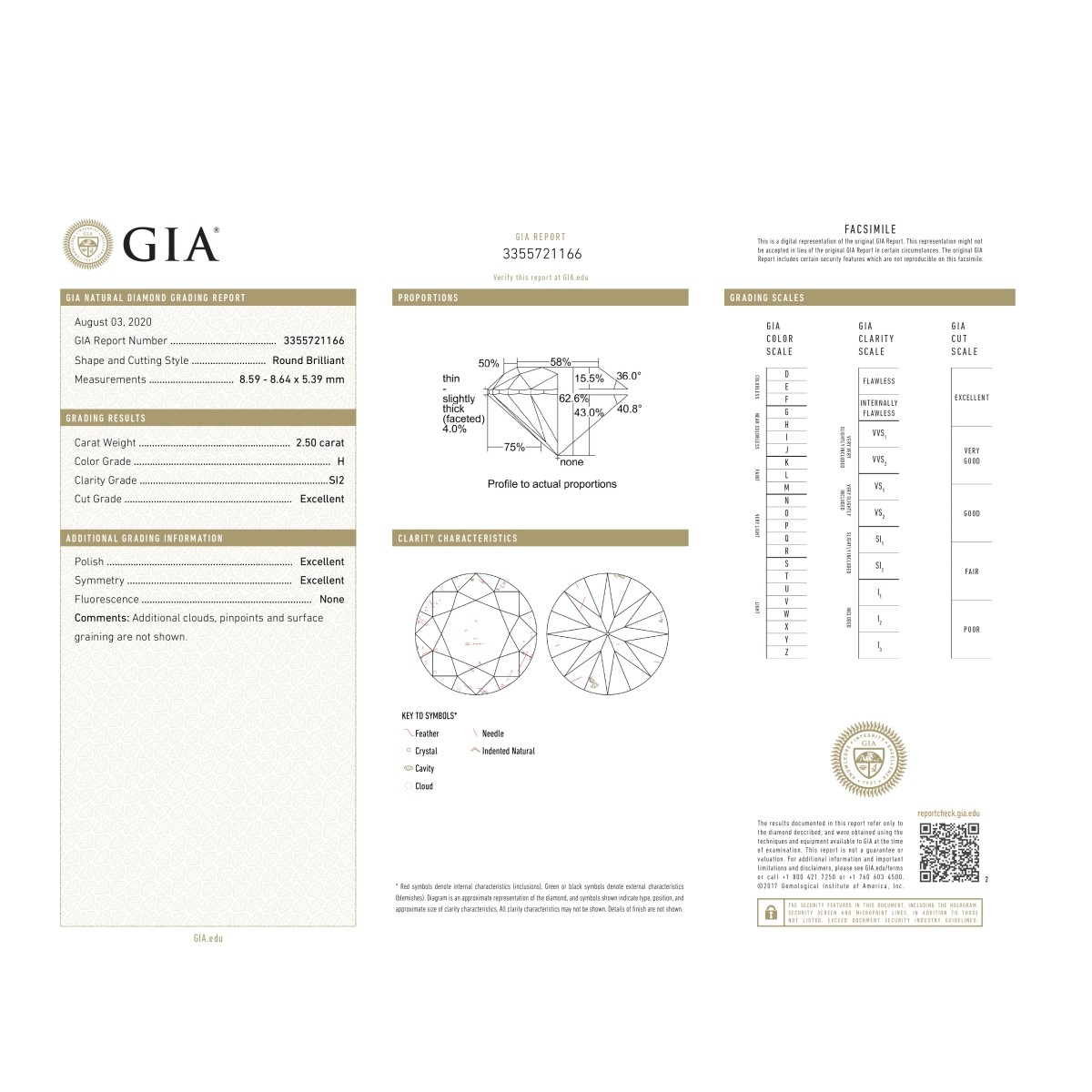 GIA 2.50ct and 2.52ct Diamonds