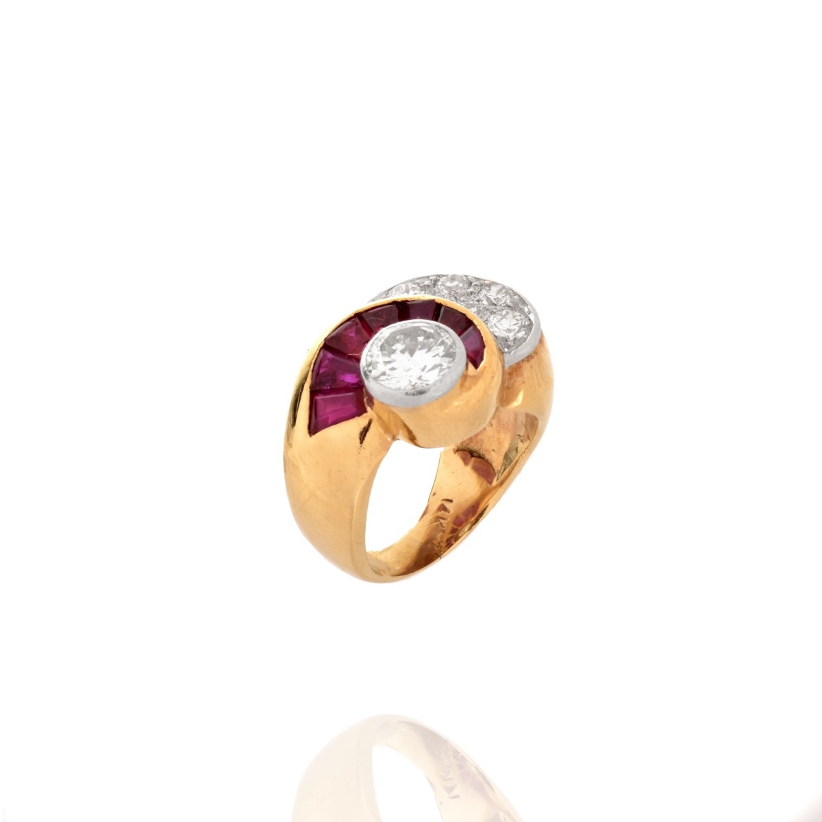 Diamond, Ruby and 14k Ring