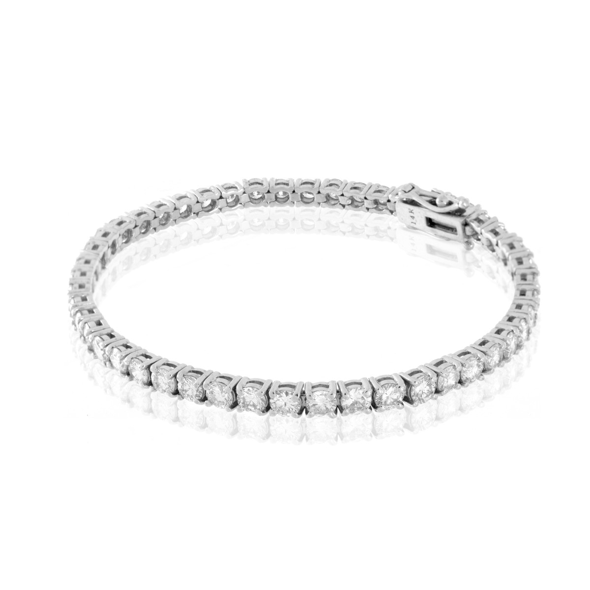 Diamond and 14K Tennis Bracelet