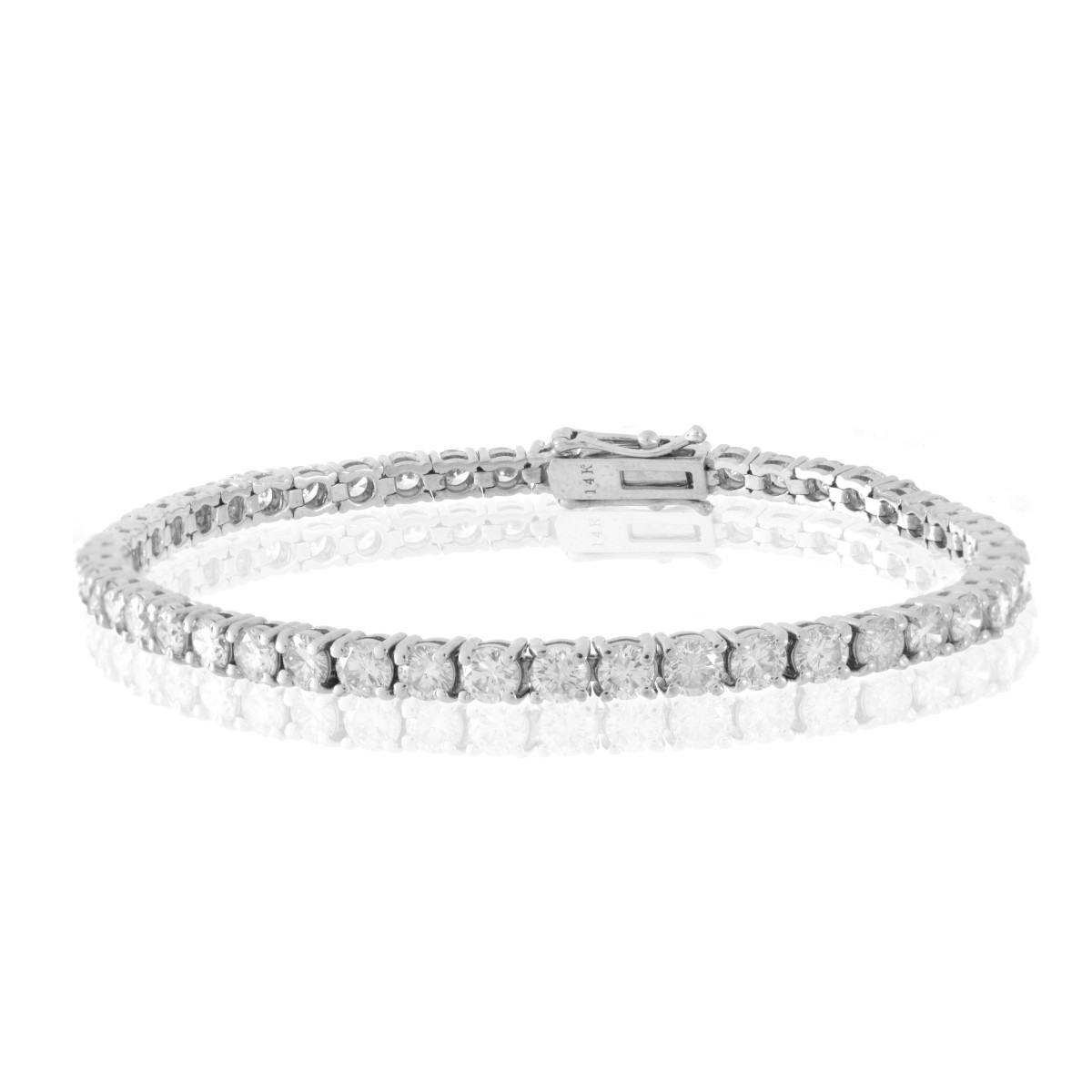 Diamond and 14K Tennis Bracelet