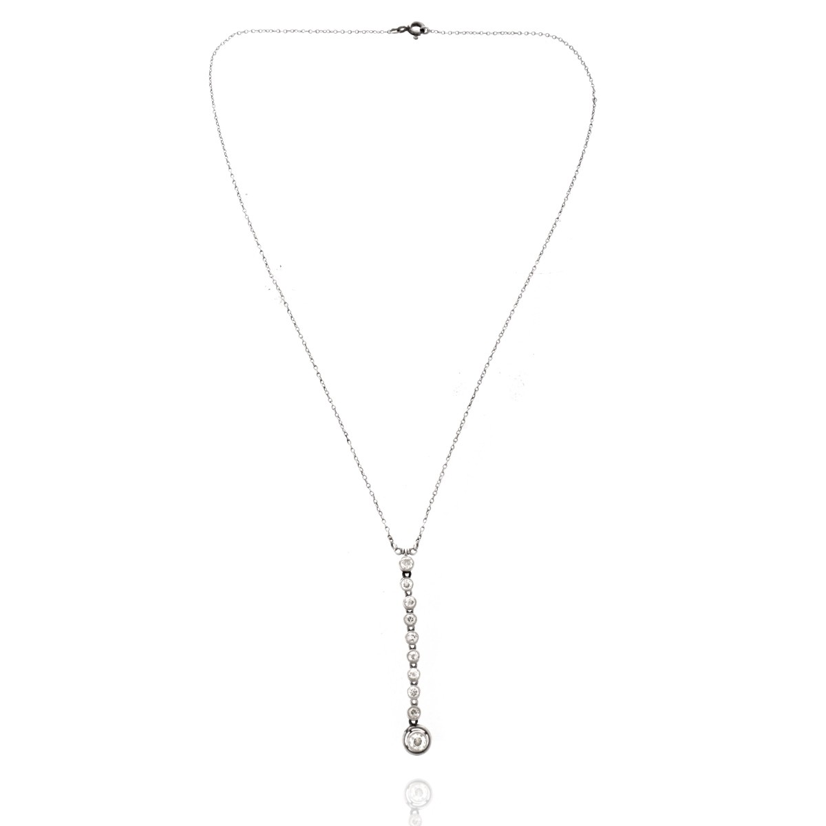 Diamond and Platinum Pendant Necklace
