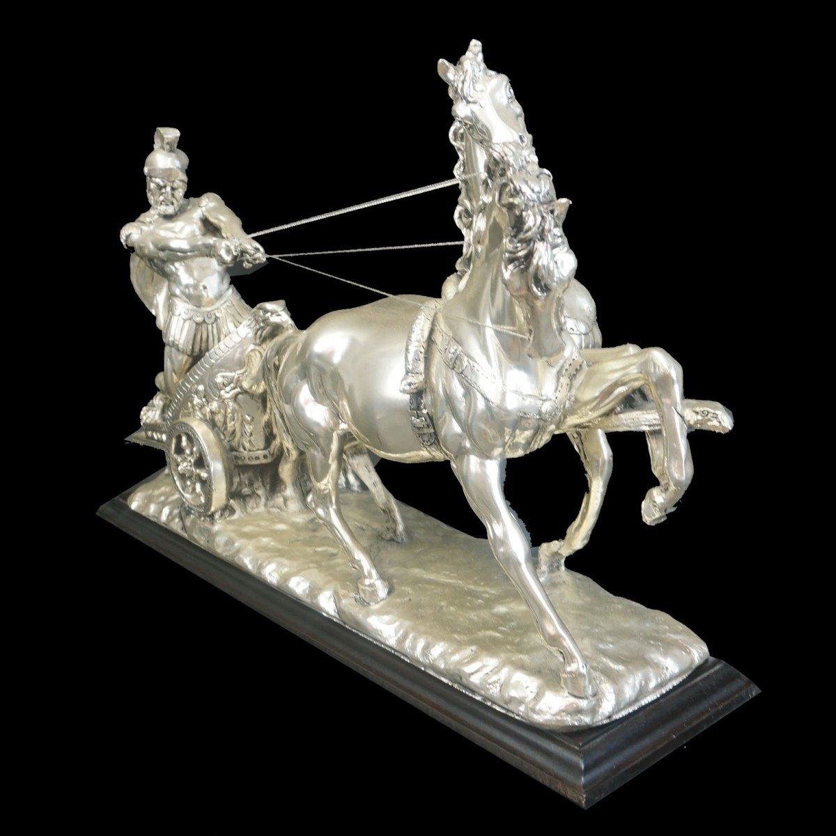 20th C. Silver-Clad Chariot