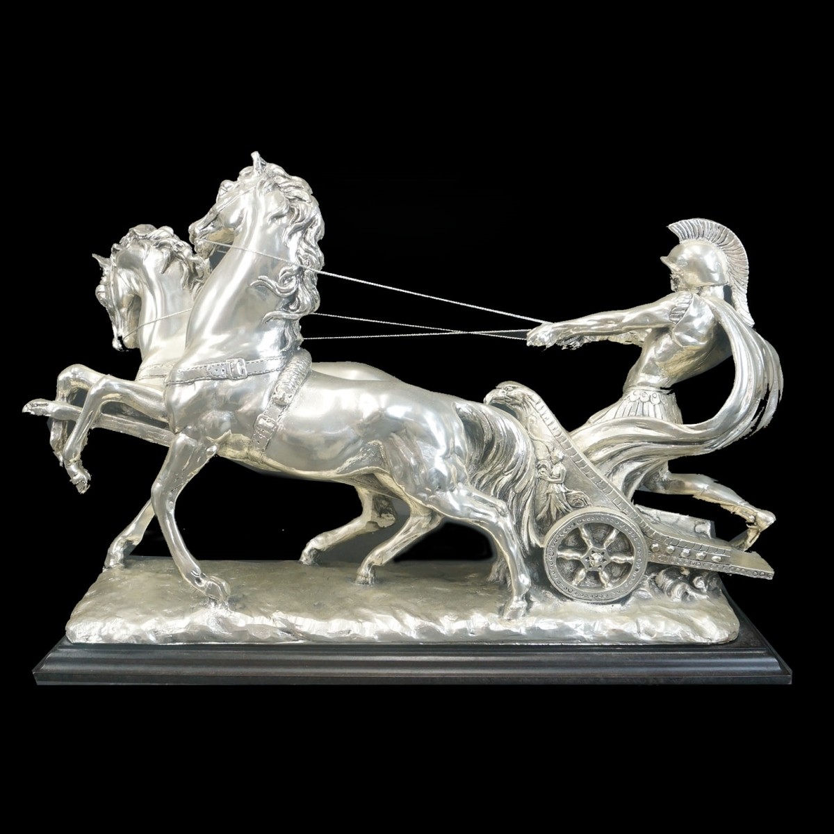 20th C. Silver-Clad Chariot