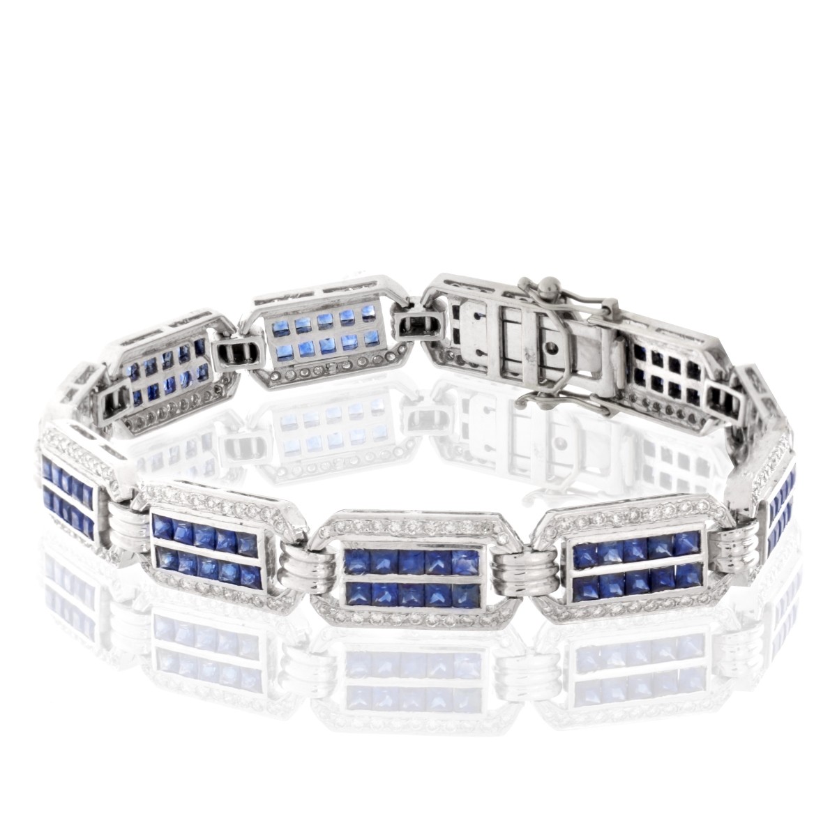 Sapphire, Diamond and 18K Bracelet