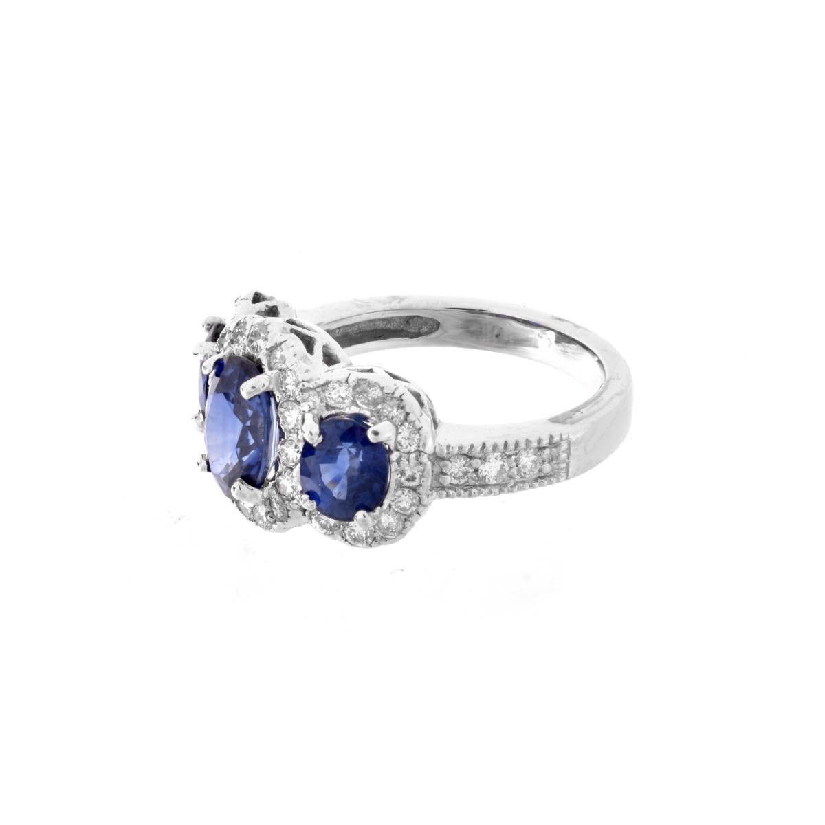 Sapphire, Diamond and 14K Ring