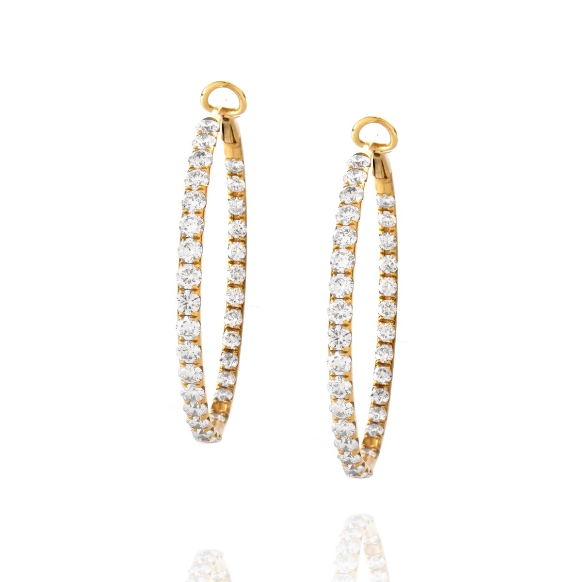 Diamond and 18K Earrings.