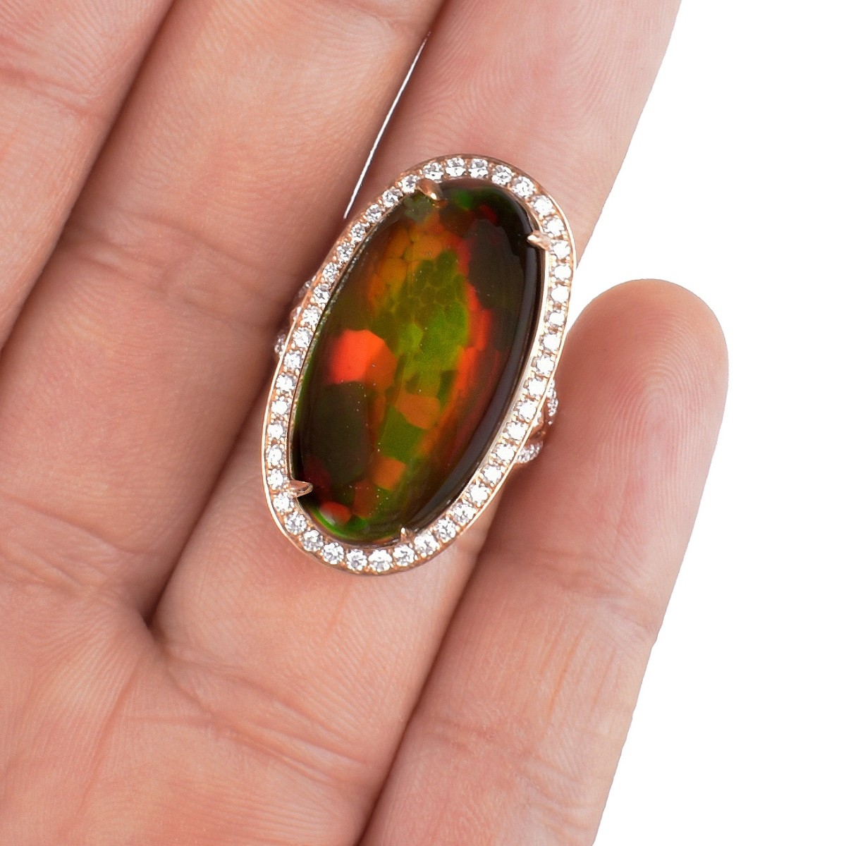 Opal and 18K Ring