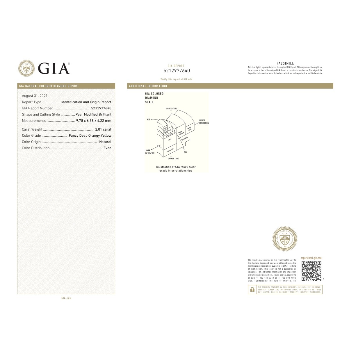 GIA 2.01ct Fancy Diamond