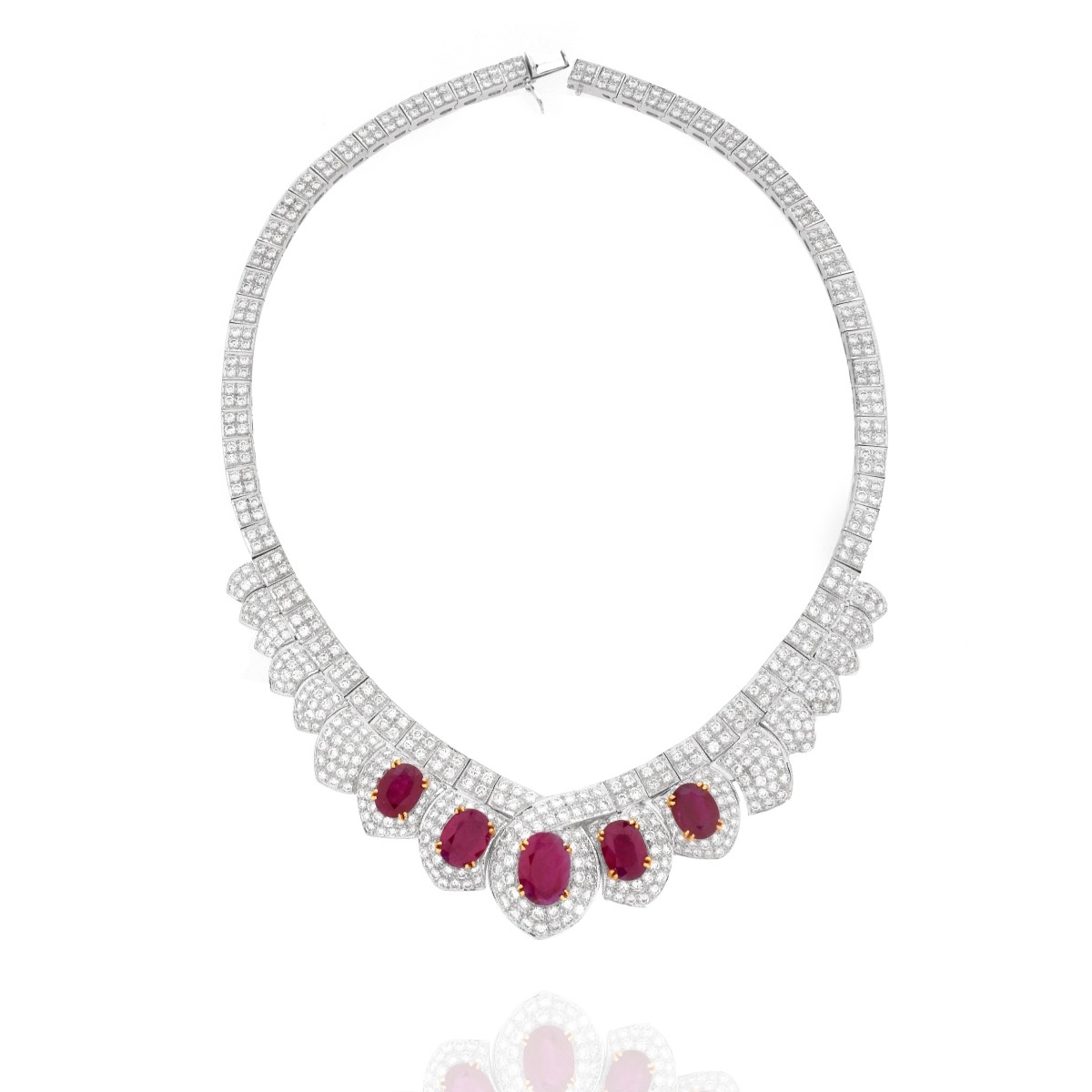 Ruby, Diamond and 18K Necklace