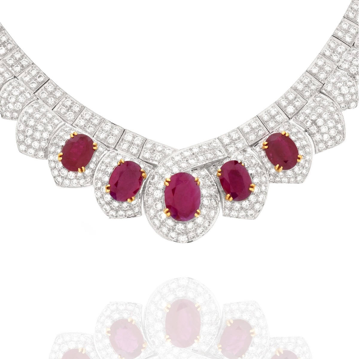 Ruby, Diamond and 18K Necklace