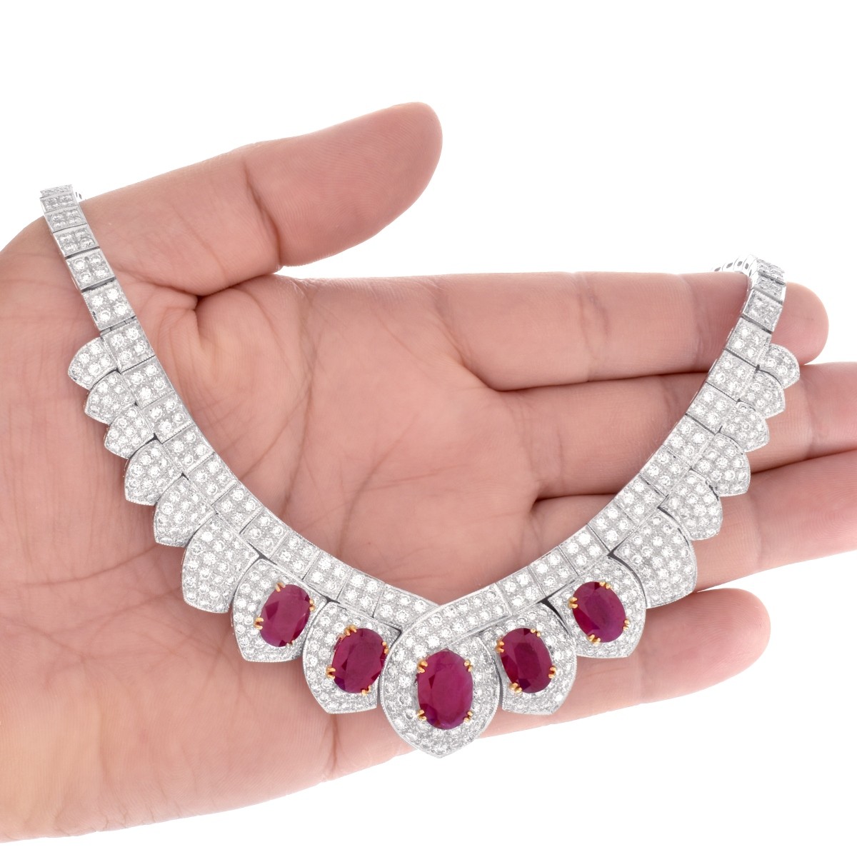 Ruby, Diamond and 18K Necklace