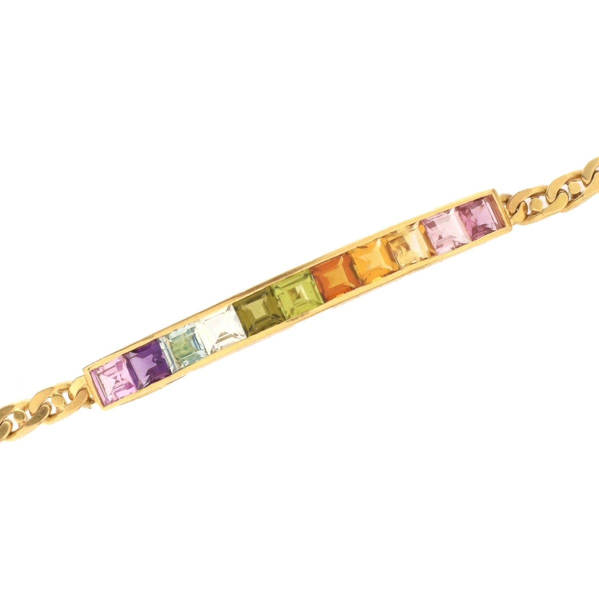 Gemstone and 18K Bracelet