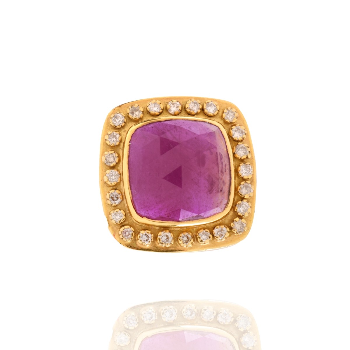 Ruby, Diamond and 18K Ring