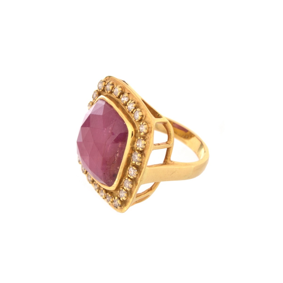 Ruby, Diamond and 18K Ring