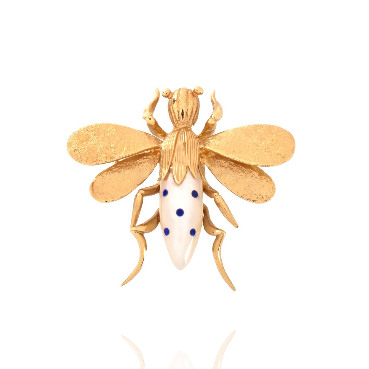 14K and MOP Bee Brooch