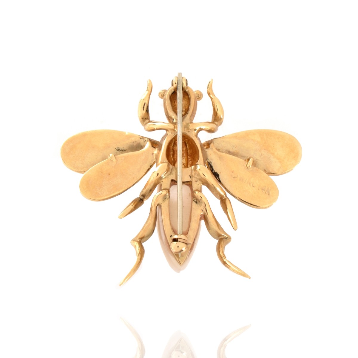 14K and MOP Bee Brooch