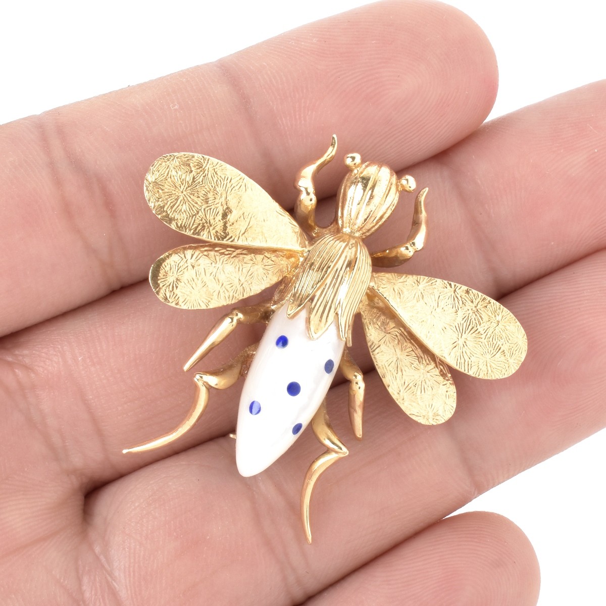 14K and MOP Bee Brooch