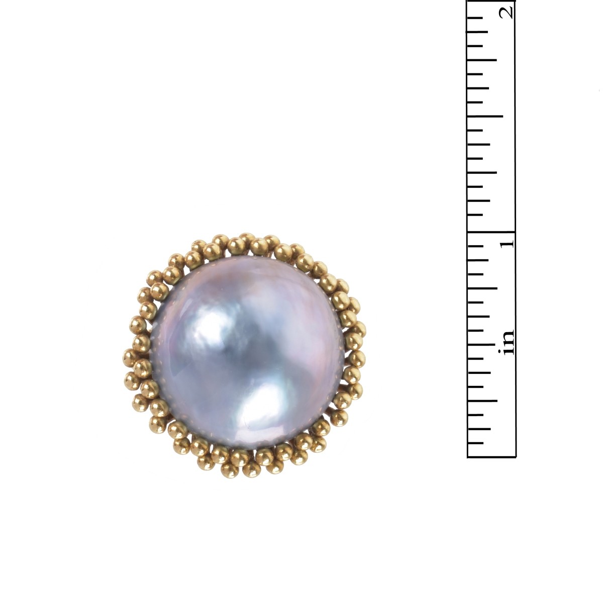 Mabe Pearl and 18K Ring