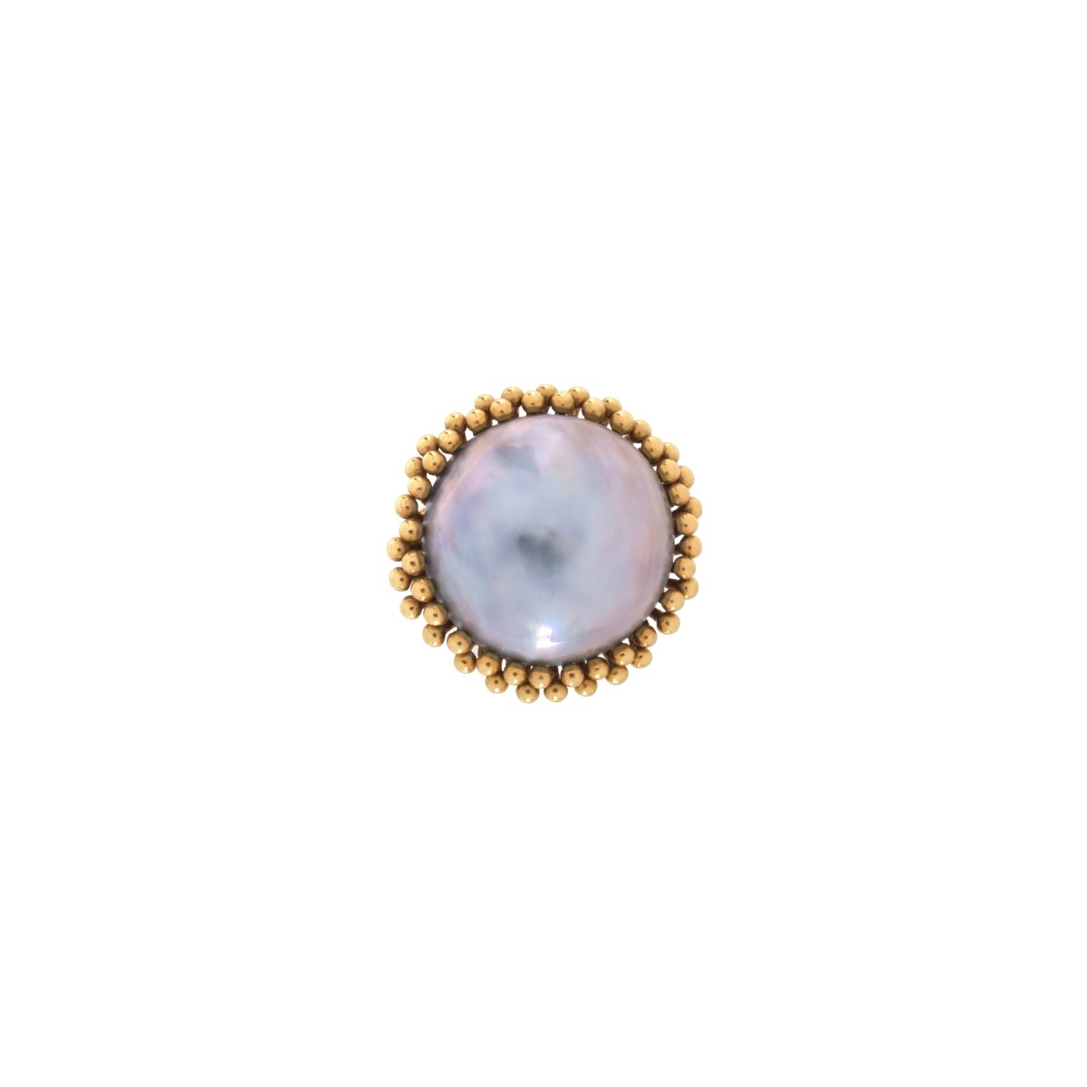 Mabe Pearl and 18K Ring