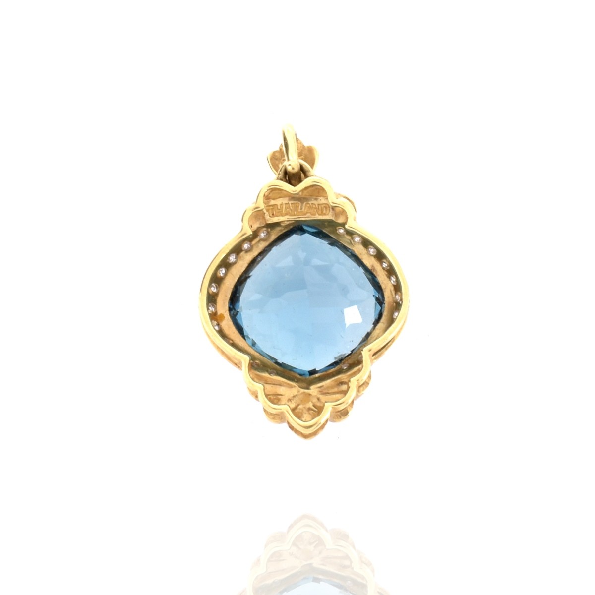 Topaz, Diamond and 14K Pendant