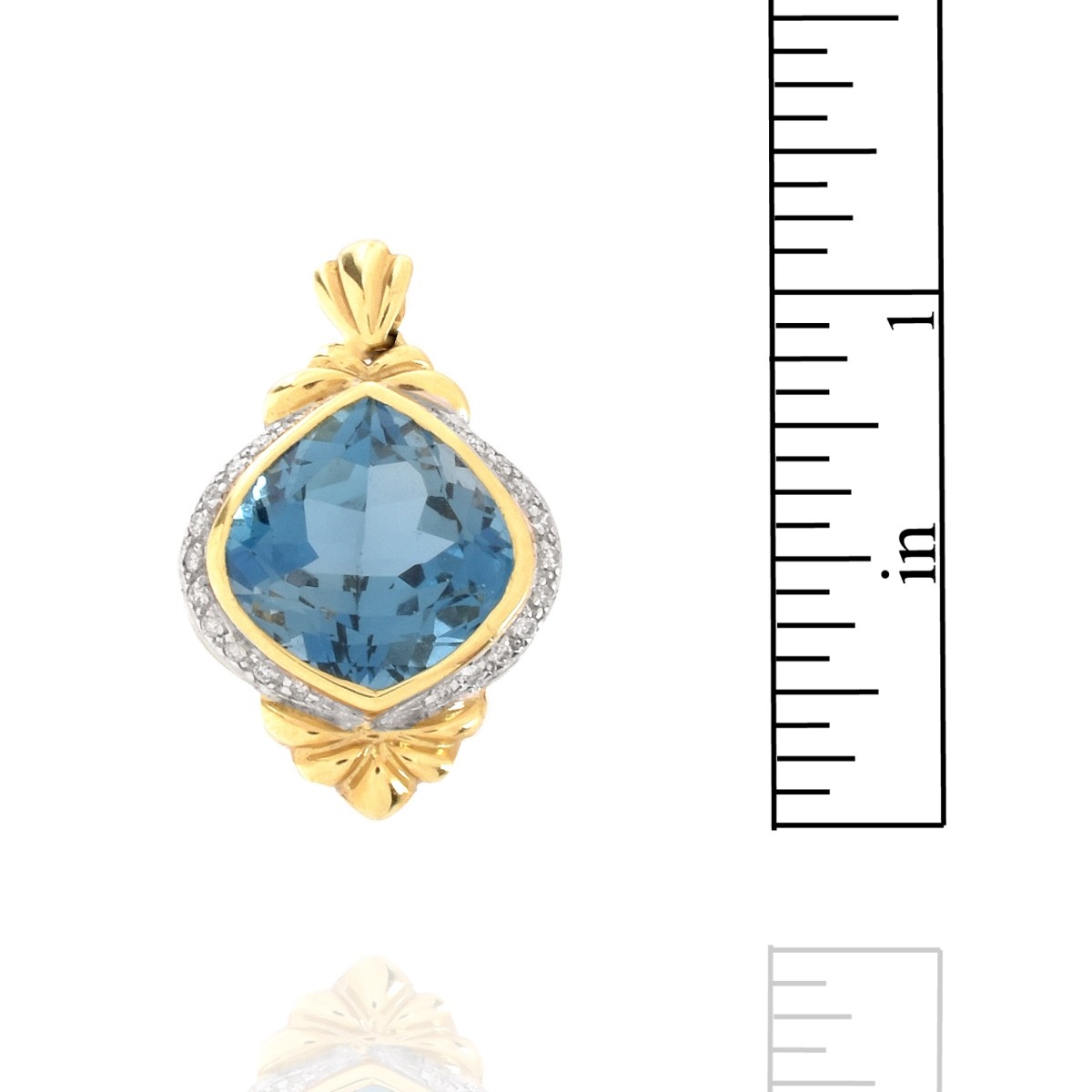 Topaz, Diamond and 14K Pendant