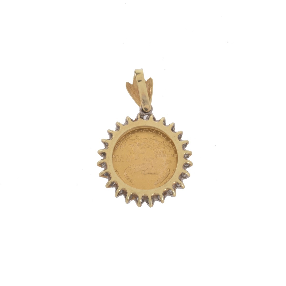 US American Eagle Gold Coin Pendant