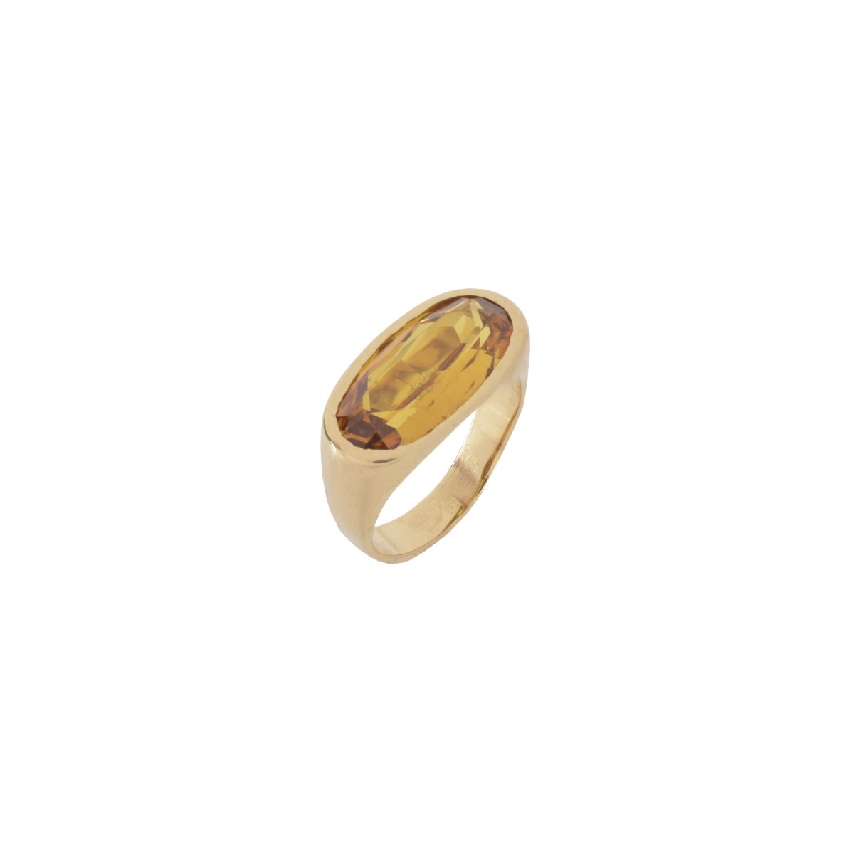 Citrine and 14K Ring