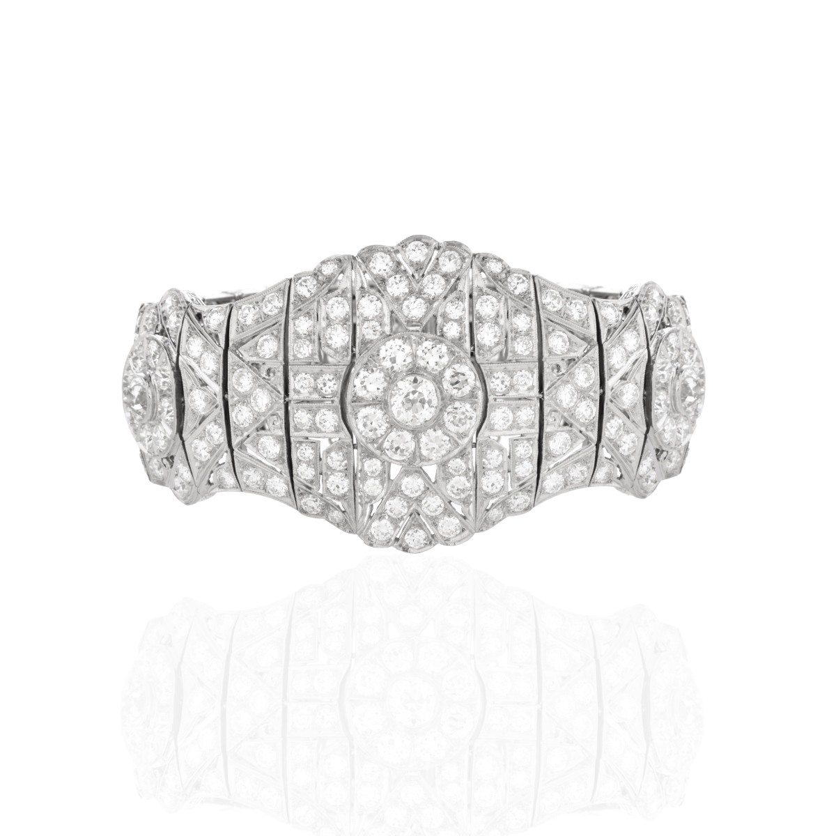 Art Deco Diamond and Platinum Bracelet