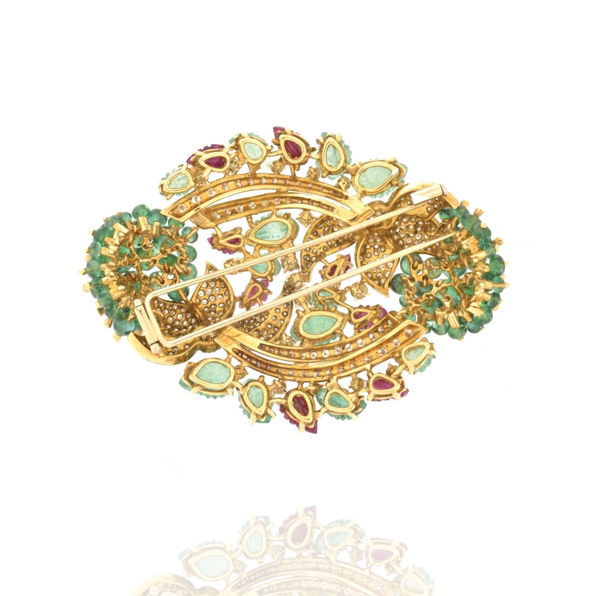 Giovane Gemstone, Diamond and 18K Brooch