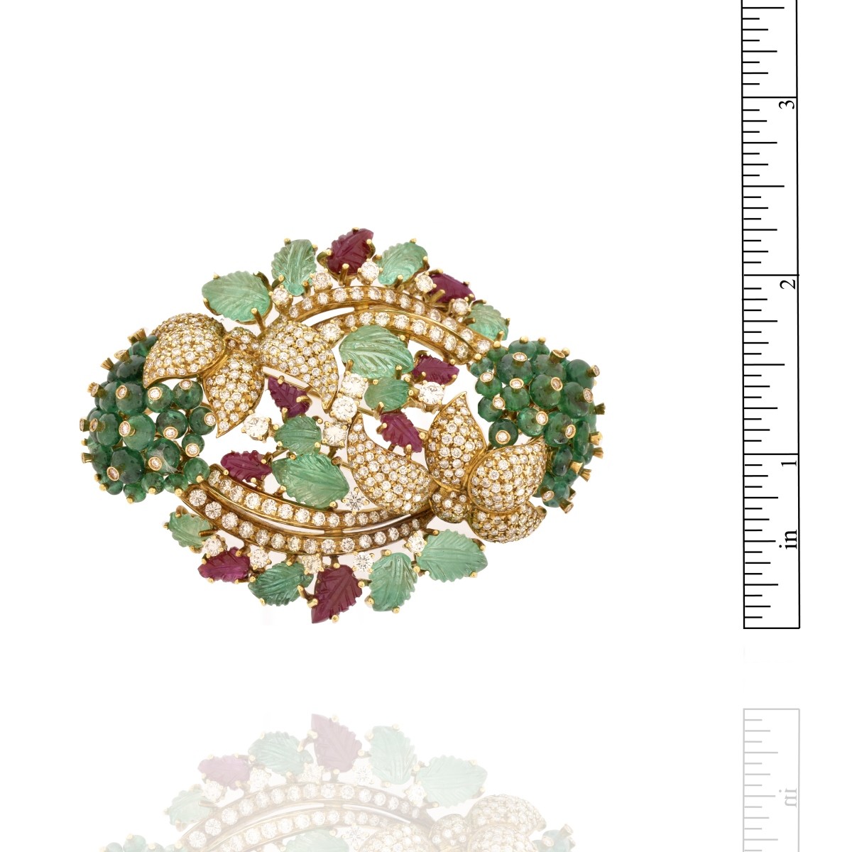 Giovane Gemstone, Diamond and 18K Brooch