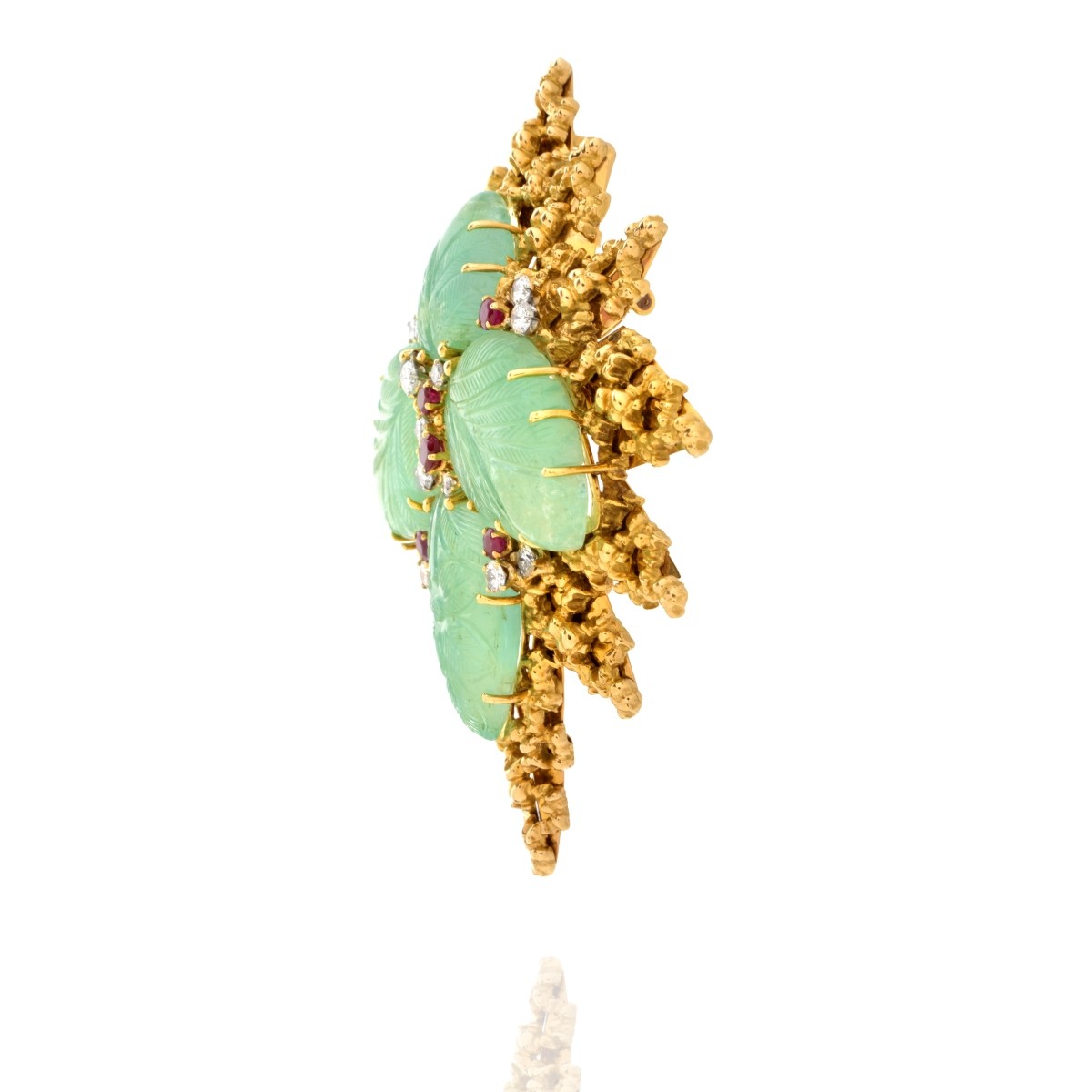 Gemstone, Diamond and 18K Pendant/Brooch