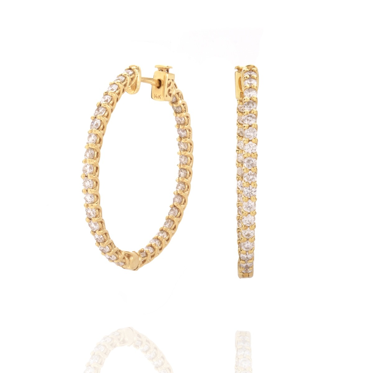 Diamond and 18K Earrings