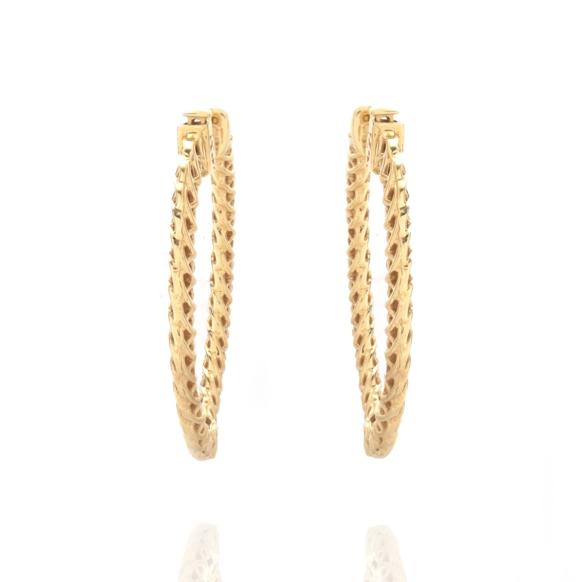 Diamond and 18K Earrings
