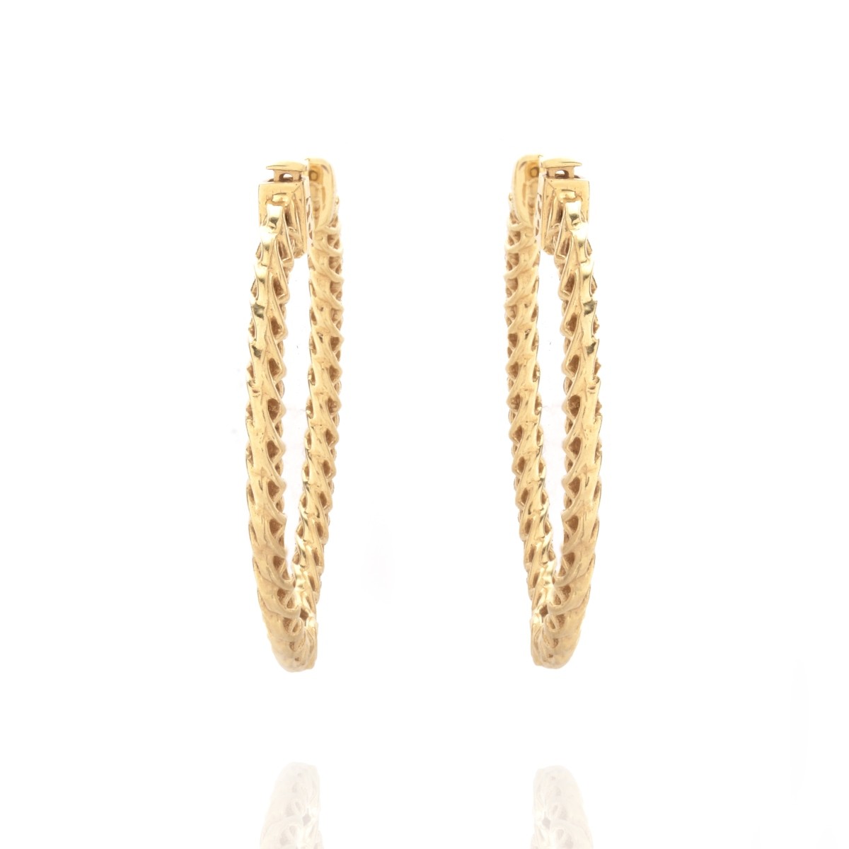 Diamond and 18K Earrings