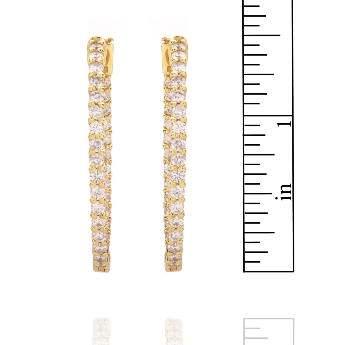 Diamond and 18K Earrings